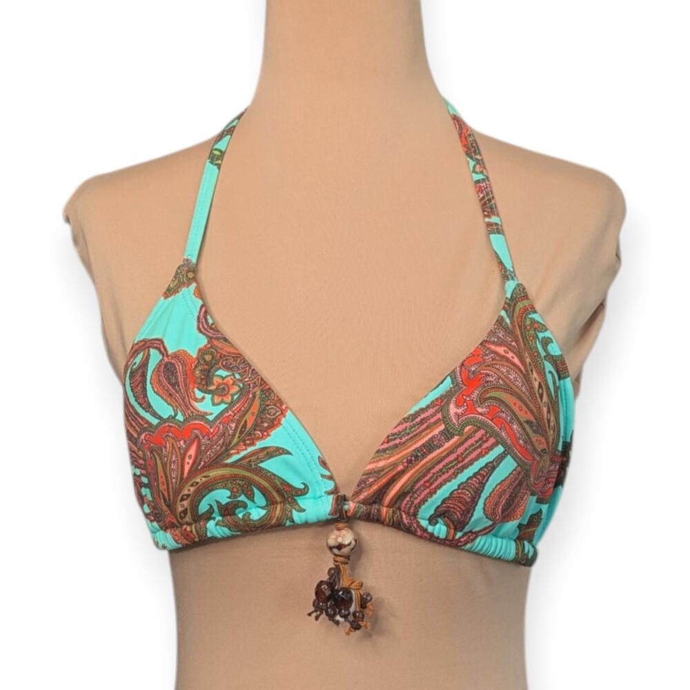 Letarte Paisley String Bikini Top